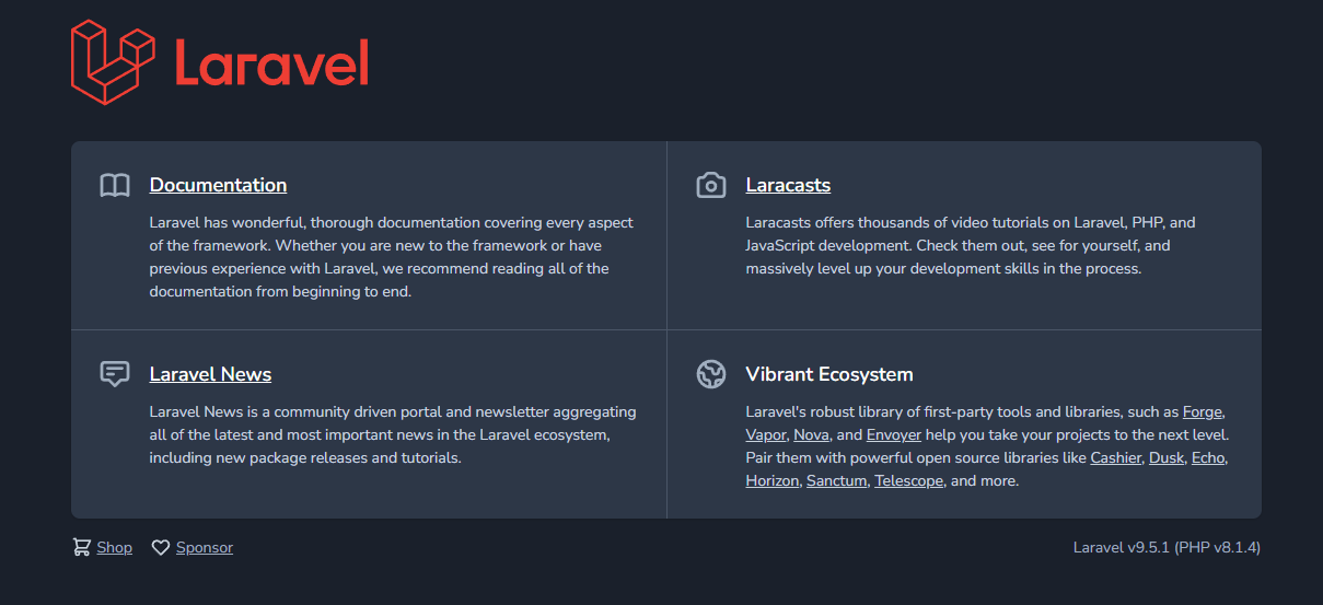 Новый проект на Laravel 9
