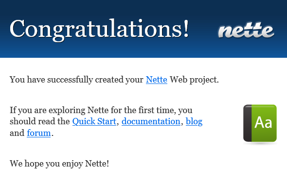 Приветственная страничка приложения